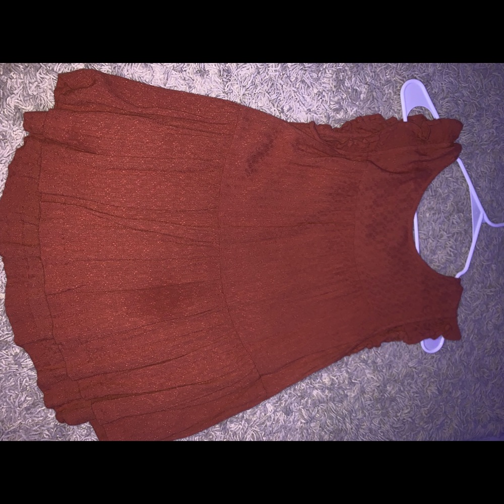 burnt orange american eagle tank